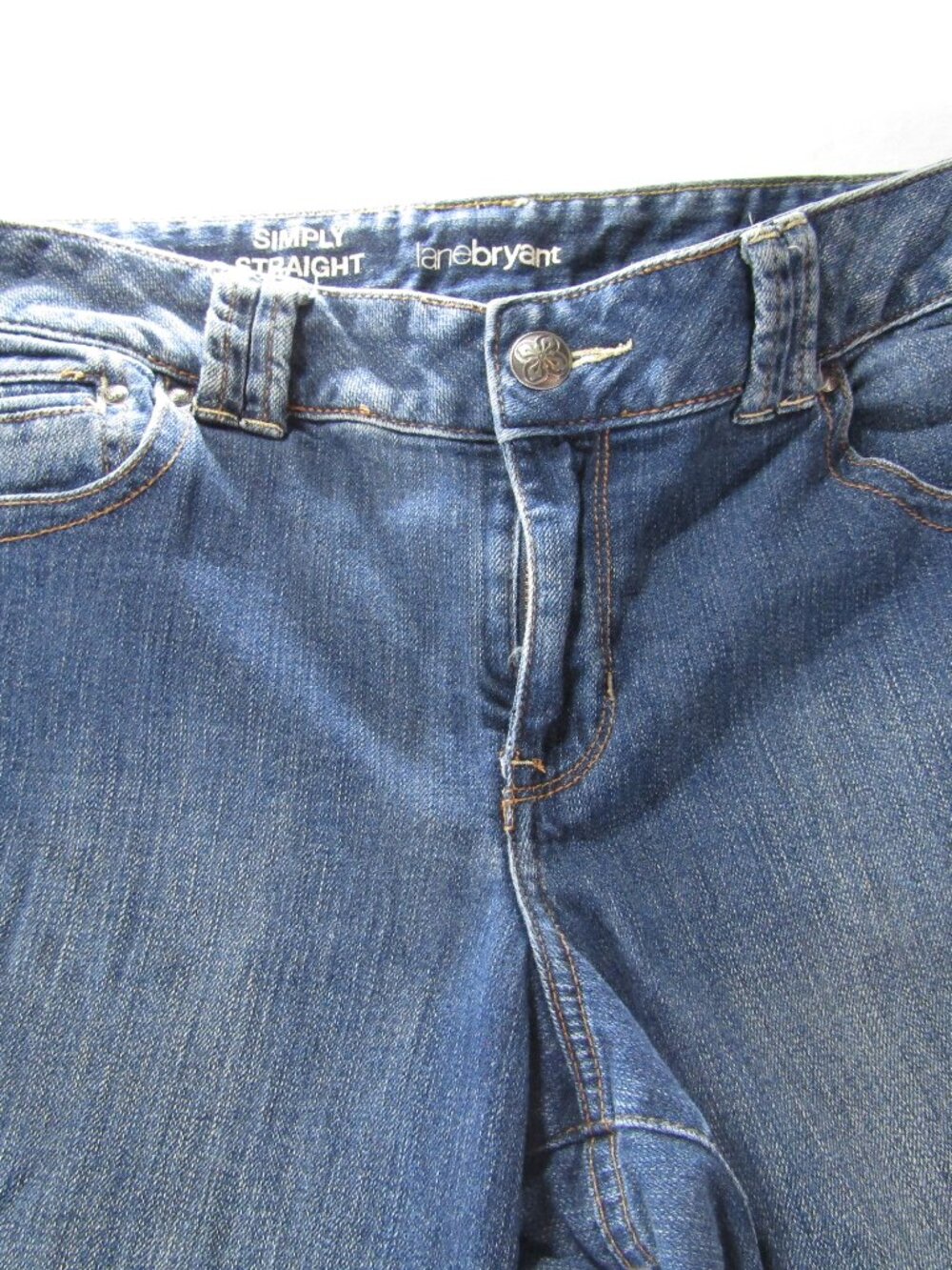 Lane Bryant Womens Jean Size 16 Petite Simply Straight High Rise Med Wash 100200 - Picture 4 of 11